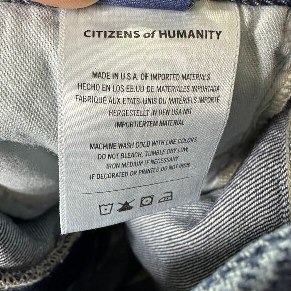 Citizens of Humanity Petra Pleated Wide Leg Jeans in Eden  Size 23 - Picture 9 of 11